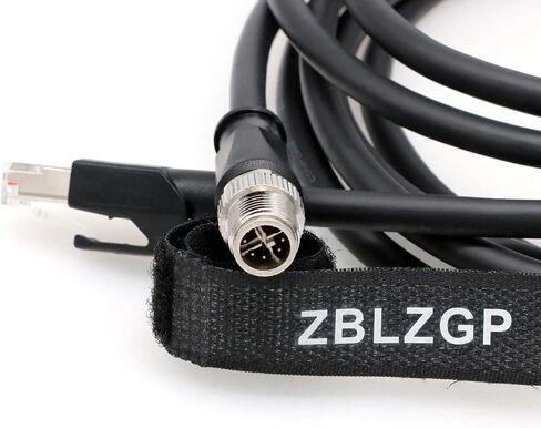 M12 8 Pin X-Code Male to RJ45 Shielded Ethernet Power Cat7e Cable for Cognex Industrial Camera in Sight 8200 8400 Series 8M in Saudi Arabia