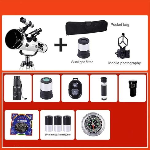 Portable Refractor Telescope telescopes for Adults Astronomy Telescope for Kids and Beginners with Tripod telescopes for Astronomy (Package 4) in Kuwait