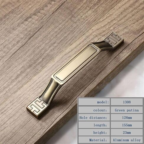 Hardware Kitchen Cabinet مقبض الأثاث مقبض مقبض عتيقة درج درج الزنك زنك باب خزانة مقبض الأسلوب الأوروبي 1pcs (اللون: 1308) in Saudi Arabia