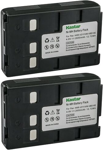 KASTAR HHR-V211 / VW-VBS10E استبدال بطارية 2 حزمة من Panasonic NV-S65E NV-S70 NV-S77 NV-S77A NV-S85 NV-S850 NV-S950 NV-S950 NV-S950 NV-S950 NV-S950PN in Kuwait