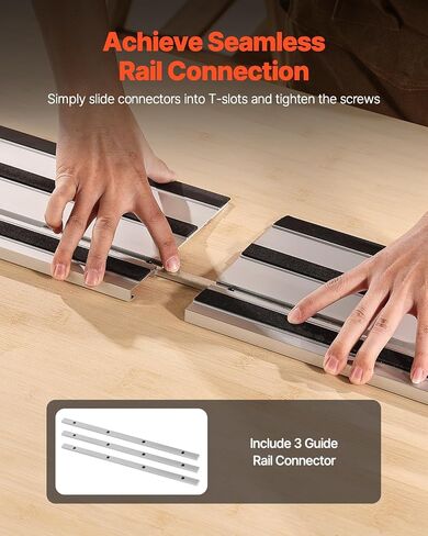 تشمل Rail Guide Saw Dair ، 110 في نطاق القطع ، 4 أجهزة كمبيوتر 27.5 في قضبان دليل مقدمة من الألومنيوم و 3 موصلات ، متوافقة مع Makita و Festool & Wen Track Saws ، لتخفيضات الخشب لفترة أطول in Saudi Arabia