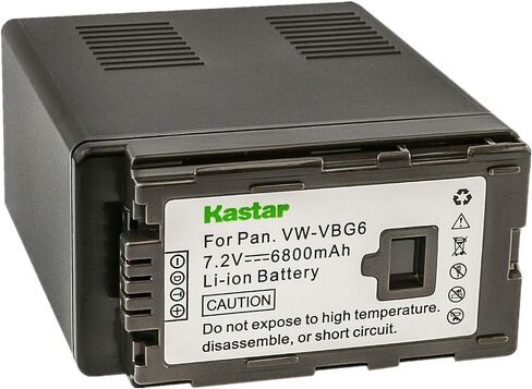 استبدال بطارية Kastar 2-Pack VW-VBG6 لـ Panasonic AG-HMC153MC ، AG-HMC155 ، AG-HMR10 ، AG-HMR10A ، AG-HMR10E ، AG-HMR10P ، AG-AG-AG-AC-AC7 ، AG-AF100 ، AG-AF105A ، AG-AG-AC130 ، AG-AC130A in Saudi Arabia