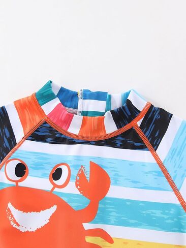Baby boy Swimsuit Toddler One Piece Zipper Swimwear UPF 50+ Sun Protection Sunsuit Infant Bathing Suit with Sun Hat in Saudi Arabia