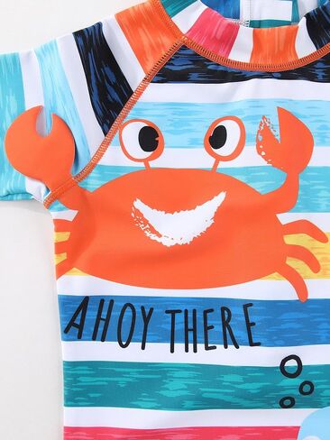 Baby boy Swimsuit Toddler One Piece Zipper Swimwear UPF 50+ Sun Protection Sunsuit Infant Bathing Suit with Sun Hat in Saudi Arabia