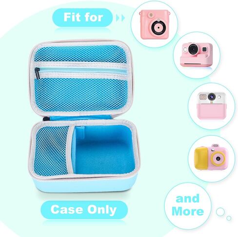 Phetium Instant Print Camera Case Compatible with ESOXOFFORE/Cimizi/HiMont/Goopow/Dylanto Instant Print Cameras for Kids, Storage Organizer Bag for Refill Print Paper Rolls (Box Only)-Light Blue in Kuwait