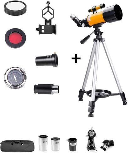 التلسكوب الفلكي النجوم HD Telescope للأطفال والطلاب التلسكوبات للبالغين فتحة 70 مم 400 مم تركيب B (الحزمة 3) in Saudi Arabia