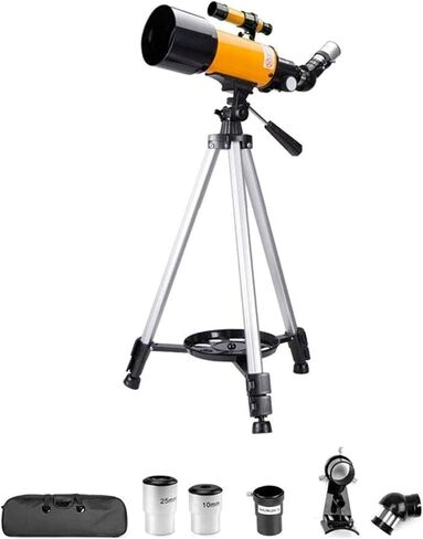 Astronomical Telescope Stargazing HD Telescope for Children and Students Telescopes for Adults 70mm Aperture 400mm Mount The B (Package 3) in Saudi Arabia