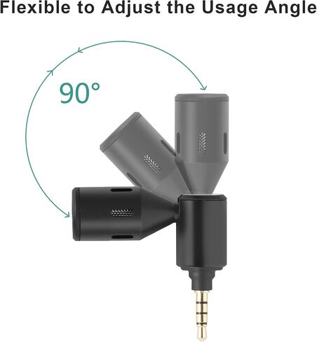 MINI MIC للهاتف الذكي Mini Plug-in Smartphone Microphone Microphone Mic Mic Cardioid Type-C Plug 90 ° زاوية قابلة للتعديل مع الزجاج الأمامي 2 مساءً للهواتف الذكية البث المباشر Vlog Singin in Kuwait