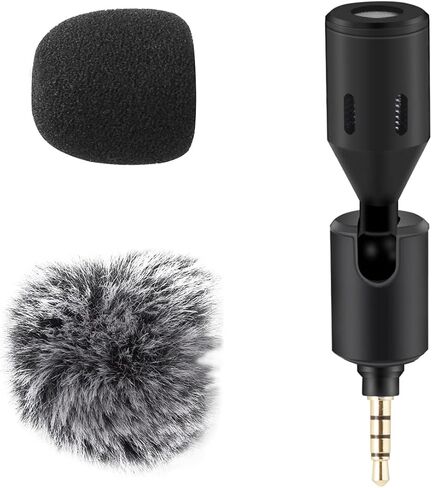MINI MIC للهاتف الذكي Mini Plug-in Smartphone Microphone Microphone Mic Mic Cardioid Type-C Plug 90 ° زاوية قابلة للتعديل مع الزجاج الأمامي 2 مساءً للهواتف الذكية البث المباشر Vlog Singin in Kuwait