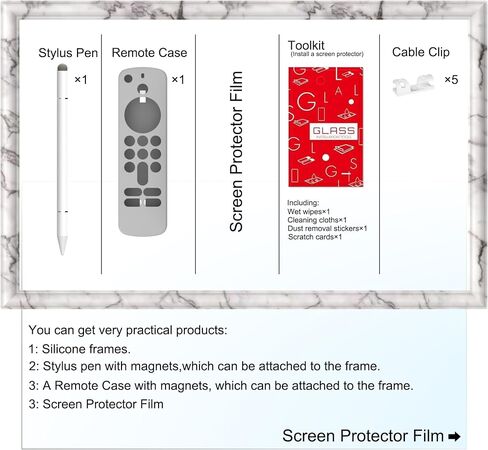 Silicone Frame for Echo Show 21,Change The Color of The Frame of Your Echo Show 21 (White) in Kuwait