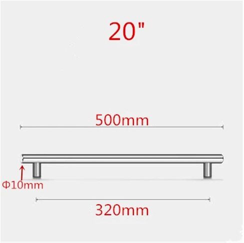 Modern Furniture Handles 50mm-500mm Stainless Steel T Bar Handles for Furniture Cabinet Knobs and Handles Pull for Cupboard Door 1Pcs (Color : 16inch 256mm) in Saudi Arabia