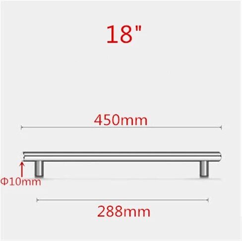 Modern Furniture Handles 50mm-500mm Stainless Steel T Bar Handles for Furniture Cabinet Knobs and Handles Pull for Cupboard Door 1Pcs (Color : 16inch 256mm) in Saudi Arabia