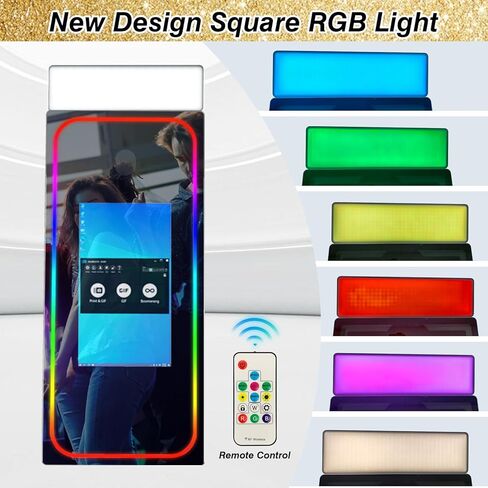 Magic Mirror Photo Photo Booth Selfie Portable Touch Screen ، جهاز كمبيوتر مصغر مدمج مع طباعة فوري ومشاركة آلة كشك الصور المرآة للأحداث استئجار الزفاف عيد الميلاد in Kuwait