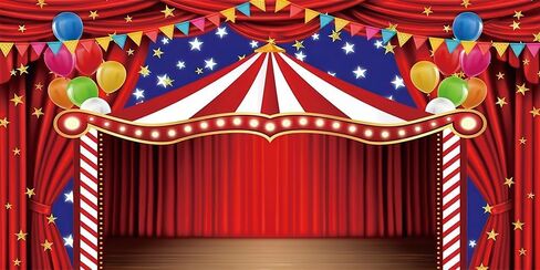 Carnival Circus Backdrop 10x8ft for Photo Carnival Theme Party Decorations Background Large Welcome to The Carnival Birthday Party Banner Backdrop Photo Booth Props Polyester Fabric in Kuwait