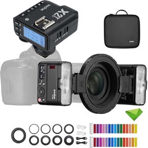 Godox MF12 MF12-K2 Macro Flash W/Godox X2T-O TRIGGER 12W ، 2.4G التحكم اللاسلكي ، وضع TTL/M ، بطارية ليثيوم 3.7V/6.29W ، فلاش ، فلاش ، CANON ، NIKON ، FUJI ، OLYMPUS ، PANASONIC و LEICA