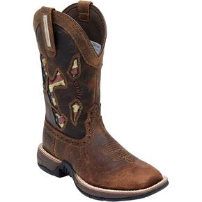 Shyanne Women's Lite Flag Western Performance Boot Broad Square Toe Brown 7 1/2 M US