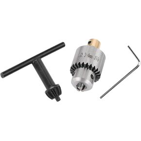 Mini Drill Chuck Micro 0.3-4mm Taper Mounted Drill Chuck and Wrench W/Chuck Key Lathe Accessories Drill Chuck
