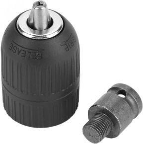 2-13mm Keyless Drill Chuck 1/2"-20UNF with 1/2" Chuck Adaptor for Impact Wrench Conversion Drill Chuck