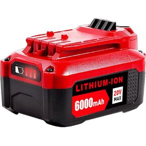 6000 مللي أمبير في الساعة بديل لـ Craftsman 20V بطارية 1 حزمة Li-Ion متوافقة مع بطارية Craftsman لـ CMCB205 CMCB204 CMCB206 CMCB202 CMCB201 مع مؤشر LED (1 جهاز كمبيوتر)