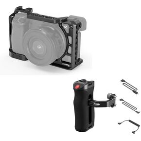 SMALLRIG Camera A6400 A6100 Cage for Sony A6400 A6100 Camera+Threaded Side Handle with Record Start/Stop Remote Trigger