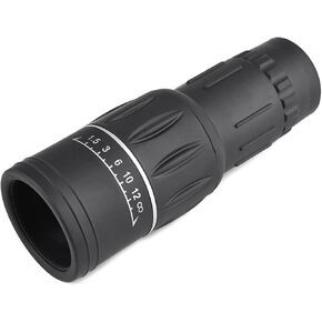 Ultra Hd, 10X52 HD Zoom Monocular Telescope, Hand Held Telescope, Portable Pocket Monocular, Telescope with Low-Light, Dual Mirror Focusing, Compression & Shockproof