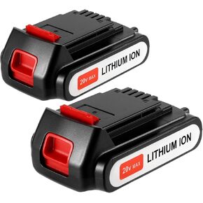 2Pack 4.0Ah 20V MAX LBXR20 Compatible with Black and Decker 20V Lithium Battery LB2X4020 LBXR2020-OPE LBXR20-OPE2 LBXR20B-2 LB2X3020-OPE LBXR20BT 20 Volt Max Cordless Power Tools