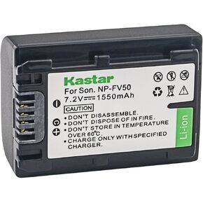 Kastar Battery for Sony NP-FV30 NP-FV40 NP-FV50 and HDR-CX130 HDR-CX180 HDR-CX190 HDR-CX200 HDR-CX210 HDR-CX220 HDR-CX230 HDR-TD30 HDR-XR260 HDR-XR350 HDR-XR550 FDR-AX100 FDR-AX700 FDR-AX33 FDR-AX53