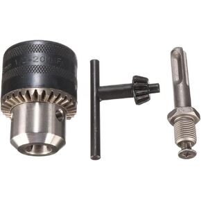 Rotary Hammer Drill Chuck Adapter 1.5-13mm 1/2-20UNF Thread Keyed Chuck Electric Drill Chuck Adapter with SDS Plus Shank Drill Chuck(Package 3)