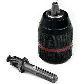 2-13mm Keyless Drill Chuck 1/2-20UNF Electric Screwdriver Impact Driver Adapter Hex Shank/SDS/Socket Square Female Adaptor Drill Chuck(Chuck and Shank Set)