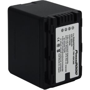 Power 2000 Camcorder Battery, Works with Panasonic HDC-SD40 Camcorder, (li-ion, 3.6V, 3800 mAh) Ultra Hi-Capacity, Compatible with Panasonic VW-VBK360 Battery