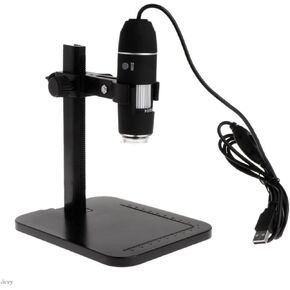 Microscope Accessories Kit 1600X 8LED USB Digital Microscope Camera with Ruler Microscope Slides