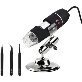 Microscope Accessories Kit 1000X 800X USB Digital Microscope Electronic Microscope Camera LED with Metal Stand Microscope Slides