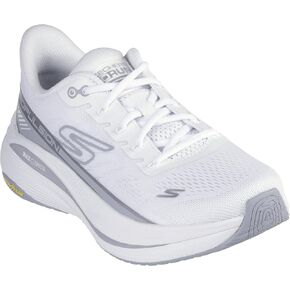 Skechers - Womens Max Cushioning Propulsion Sneakers, Color White/Silver, Size: 8.5 M US