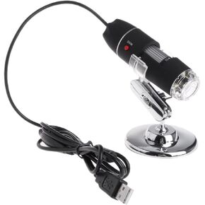 Microscope Accessories Kit 1600X 2MP Zoom Microscope 8 LED USB Camera Microscope Slides