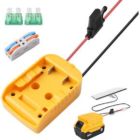 محول بطارية Starlink Mini لبطارية DeWalt 18/20V ، مجموعة Starlink Mini الصغيرة والمحمولة ، محول Mini Mount مع صمامات 30A و 12Awg الأسلاك