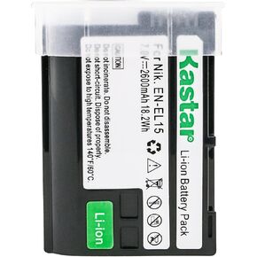 Kastar Battery Replace for Nikon EN-EL15, Nikon D850, D750, D780, D7000, D7100, D7200, D7500, D800, D800E, D810, D600, D610, Nikon 1 V1 DSLR Camera, Nikon MB-D11, MB-D12, MB-D14, MB-D15, MB-D16 Grip
