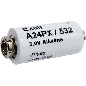 Exell A24PX 3V Alkaline Battery Fits Replaces Polaroid Cameras Models: 103, 104, 125, 135, Polaroid 215, V24PX, RPX24, A24PX, EPX24, 2LR50, 1308AP, NEDA 1308A Eveready 532