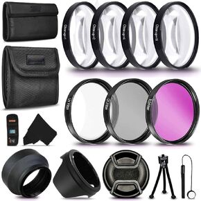 67mm Lens Filter Accessory Kit with 67mm Close-up Macro Filters (+1 +2 +4 +1) + 3 HD Filters (UV, CPL, FLD) + 67mm Lens Hood & More,for Panasonic Lumix S5 II Mirrorless Camera with 50mm ONLY