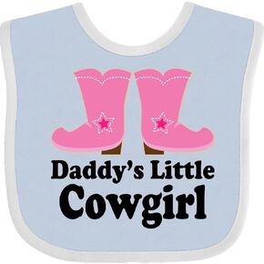 inktastic Daddy's Little Cowgirl Baby Bib