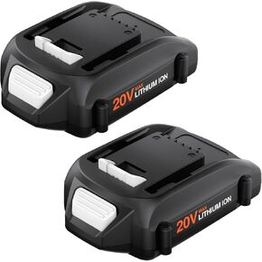 FSKE 2Pack 3.0Ah Replacement for Worx 20V Battery WA3520 WA3525 WA3575 etc