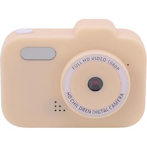 Small Digital Camera Compact Dual Lens IPS Screen Cute Camera for Travel (Khaki)