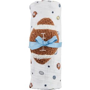 Mud Pie Children's Sports Swaddle and Rattle