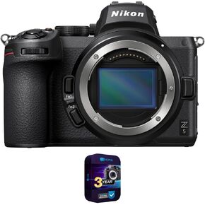 Nikon 1649 Z5 Full Frame Mirrorless Camera Body 24.3 MP CMOS FX Sensor 4K UHD Video Bundle with 3 YR CPS Enhanced Protection Pack