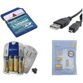 Kodak C533 Digital Camera Accessory Kit Includes: USBU8 USB Cable, KSD2GB Memory Card, ZELCKSG Care & Cleaning, SB257 Charger