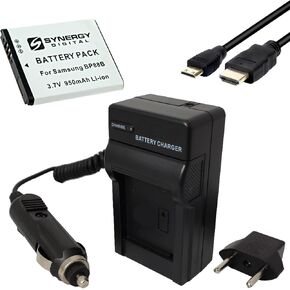 Synergy Digital Camera Accessory Kit, Compatible with Samsung MV900F Digital Camera Includes: SDBP88B Battery, SDM-1560 Charger, HDMI6FM AV & HDMI Cable