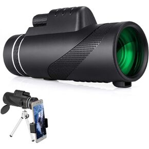Monoculars Telescope High Power High-Power Monocular Telescope 40X60 Low-Light Telescope Zoom Night Optic Scope Big Vision Telescopio for Adult Bird Watching Outdoor Hunt Binoculars