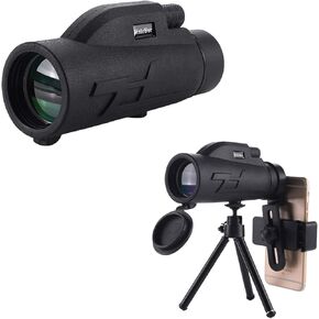 Monoculars Telescope High Power 12x40 Monocular Telescope Mobile Phone Camera Telescope with Tripod for Adult Bird Watching Outdoor Travel Sightseeing Binoculars