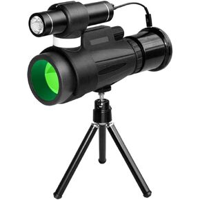 Portable Binoculars High Power 12x50 Monocular Telescope, High Monocular Telescope Compact with HD BAK4 Prism Lens WiFi Monocular with Smartphone Adapter for Adults Bird Watching
