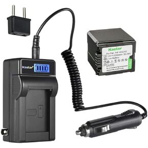 Kastar 1-Pack VW-VBG260 Battery and LCD AC Charger Compatible with Panasonic HDC-DX3, HDC-HS9, HDC-HS9EG-S, HDC-HS9GK, HDC-HS20, HDC-HS20K, HDC-HS100, HDC-HS100GK, HDC-HS200, HDC-HS250, HDC-HS250K