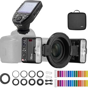 Godox MF12 MF12-K2 Macro Flash w/Xpro-S Trigger Off-Camera TTL Flash Speedlite 12W, 2.4G Wireless Control, TTL/M Mode, Built-in 3.7V/6.29W Lithium Battery, Compatible with Sony Camera